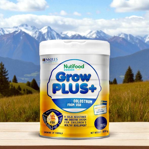  Thực Phẩm Bổ Sung Nutifood Grow Plus Vàng Nhạt Sữa Non 24h Lon 800g 