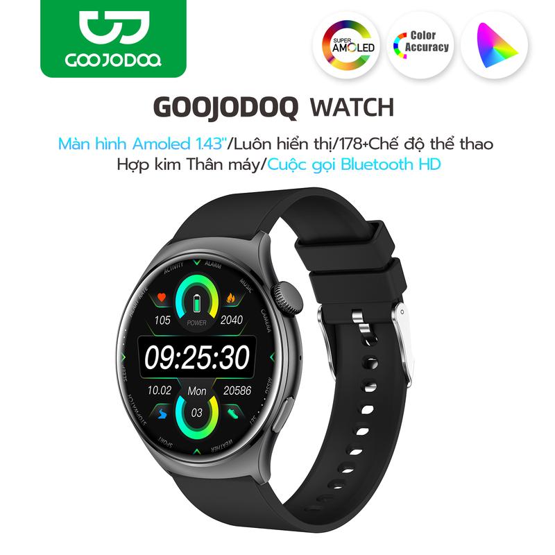 Đồng hồ thông minh, [GOJODOQ + dauchinavlog], với tốc độ Chạy, Màn hình AMOLED, Aod, Vỏ kim loại, Hình nền tùy chỉnh, Cuộc gọi Bluetooth, Theo dõi sức khỏe, Chống nước IP68, Hơn 178 + chế độ thể thao, Dung lượng pin 300mAh