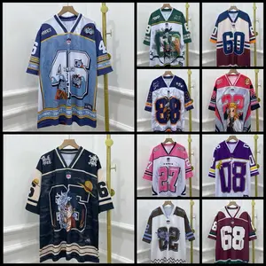 KAOS JERSEY OVERSIZE VINTAGE SOCCER JUMBO XXL COUPLE KELUARGA STREETWEAR UNISEX VIRAL LD120