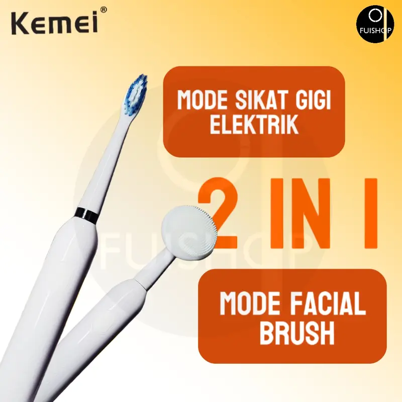 SIKAT GIGI ELEKTRIK KEMEI KM YS-708 TOOTHBRUSH ISI ULANG GIGI BASIS PENGISIAN Gusi Mulut 3