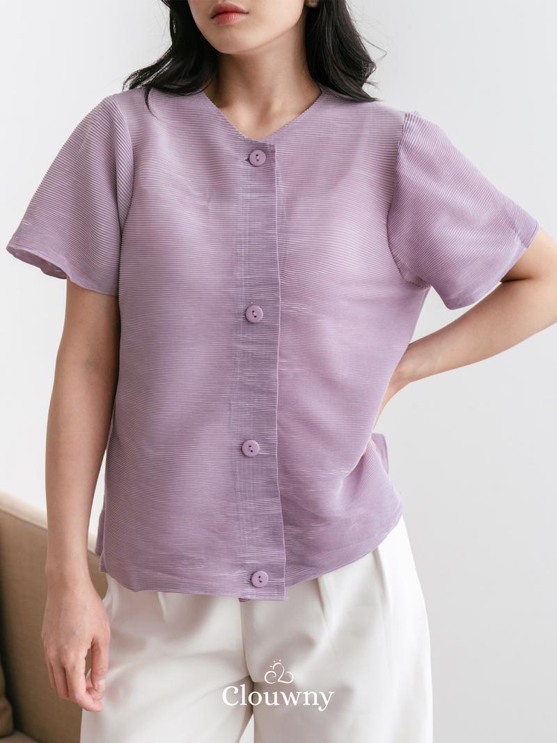 Product Introduction of Clouwny Arya Basic Pleats Top Atasan Wanita Premium Pleats Fit to XL Baju Cewek Dewasa Casual 2