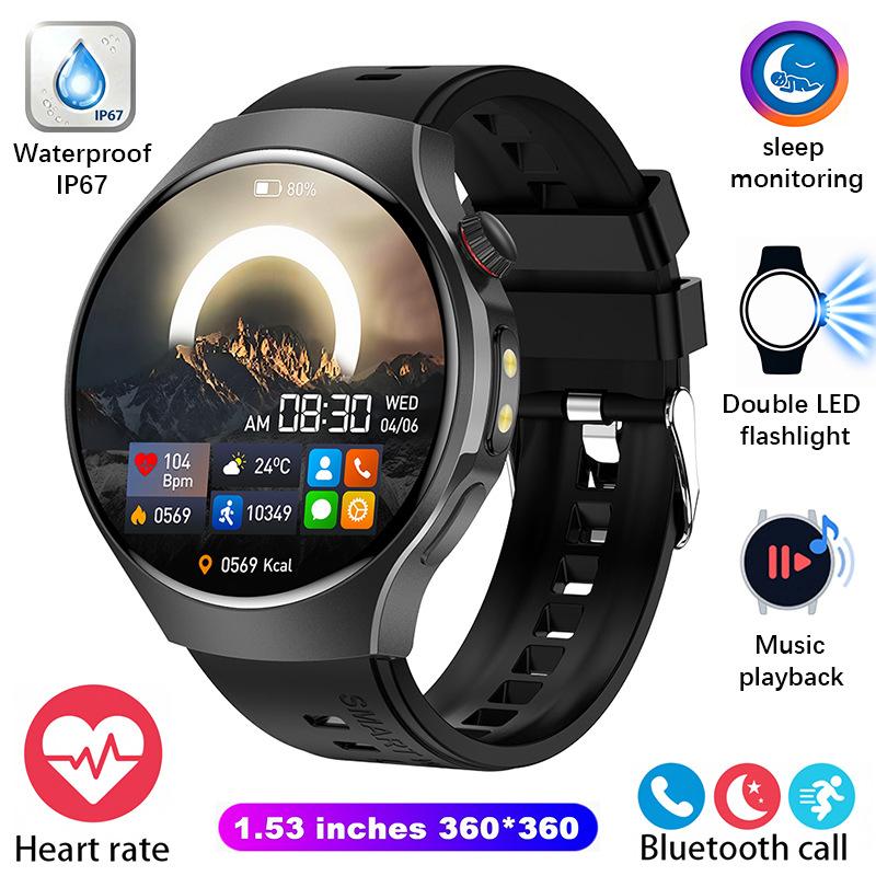 Đồng hồ thông minh Watch5 cao cấp GT5 chống nước, dây đeo vòng tròn bằng hợp kim kẽm, thiết bị điện tử sức khỏe chuyên nghiệp đã qua kiểm định