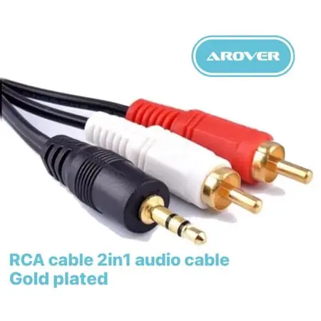 KABLE RCA 2in1 AUDIO CABLE KABEL AUDIO AUX 100cm