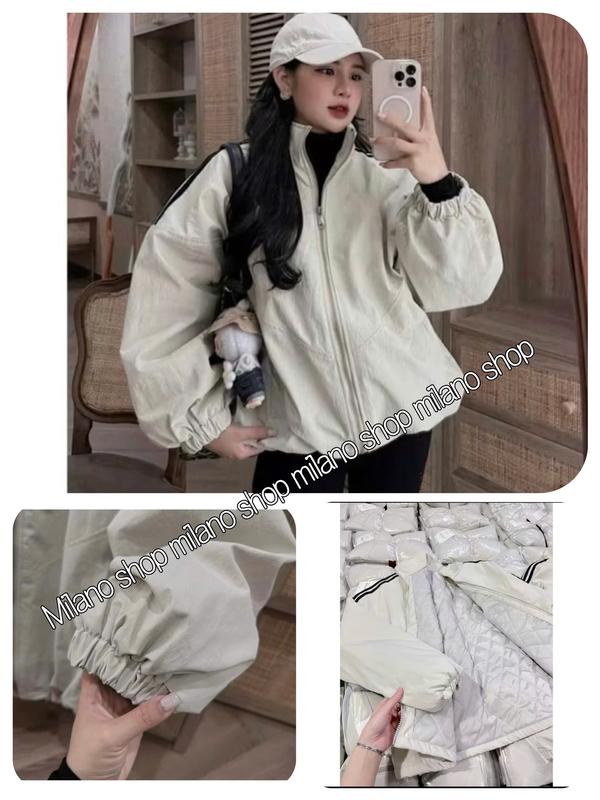  Áo khoác phao nữ thể thao trám trần bông  rút dây dày dặn mới 2025 