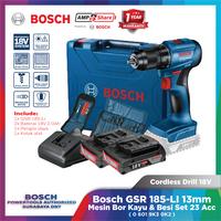 Gambar Bosch GSR 185 LI Cordless Drill 13mm Mesin Bor Kayu & Besi 18V Set GSB 185-LI dari Bosch Tools Authorized DNY Kota Surabaya 1 Tokopedia