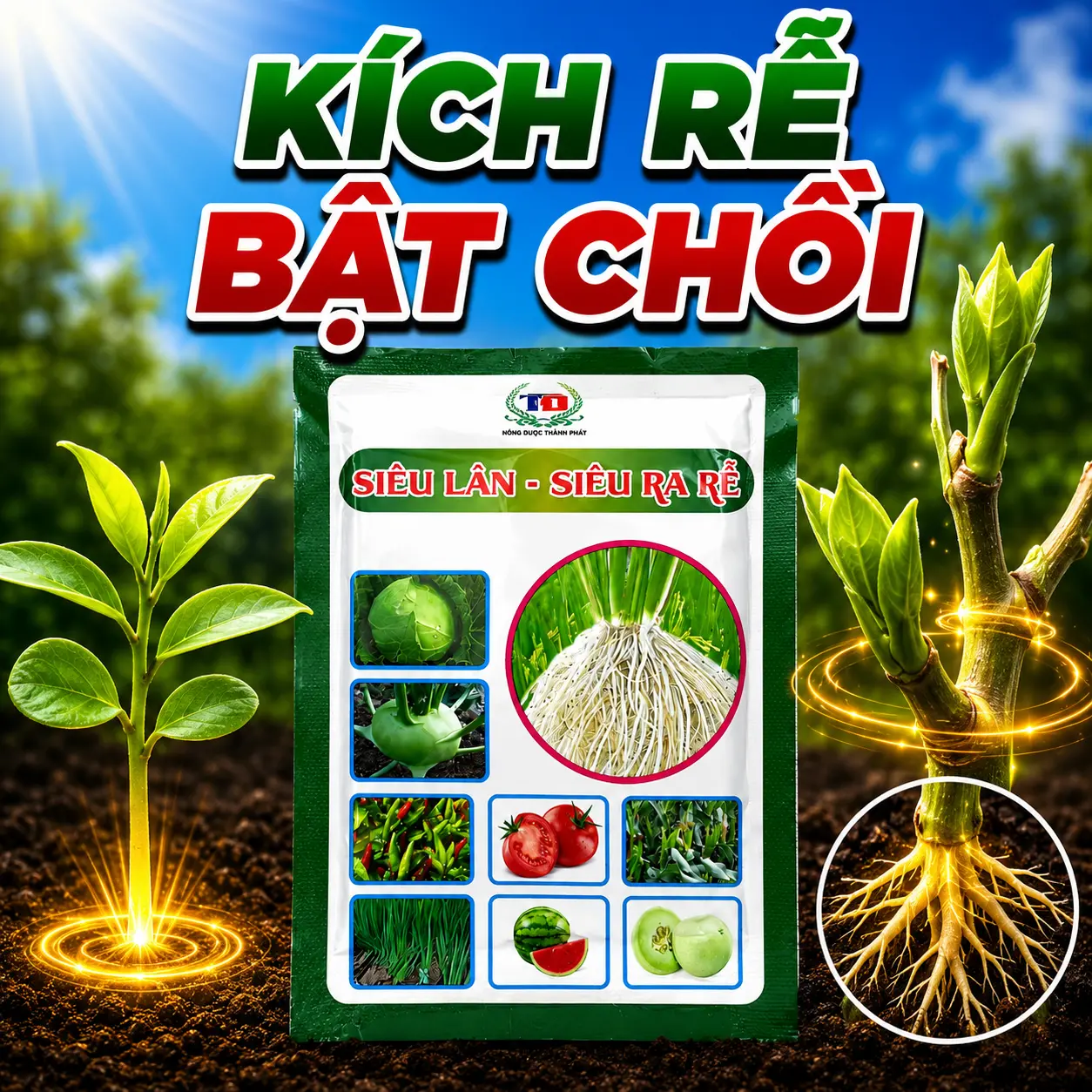 Siêu Lân Nano | Kích Rễ Tơ - Bung Chồi Mạnh - Xanh Lá Dày Tán