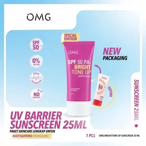 [KEMASAN BARU] OMG OH MY GLOW UV Barrier Sunscreen SPF 50 PA++++ 25ml / 60ml