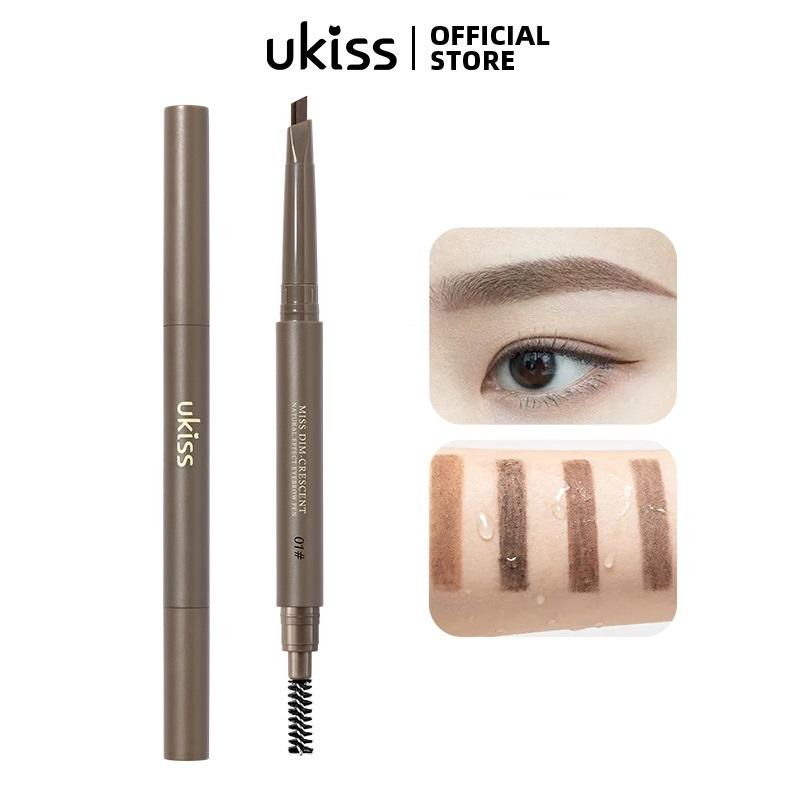 UKISS Chì kẻ mày không thấm nước không thấm mồ hôi lâu trôi không đánh dấu không nhòe đầu mỏng cho phụ nữ mới bắt đầu Trang Điểm Cosmetic Mỹ Phẩm