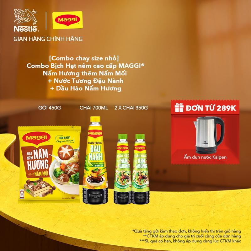 Nestle VN Combo Maggi Hạt nêm cao cấp Nestlé MAGGI Nấm Hương gói 450g + Nước T