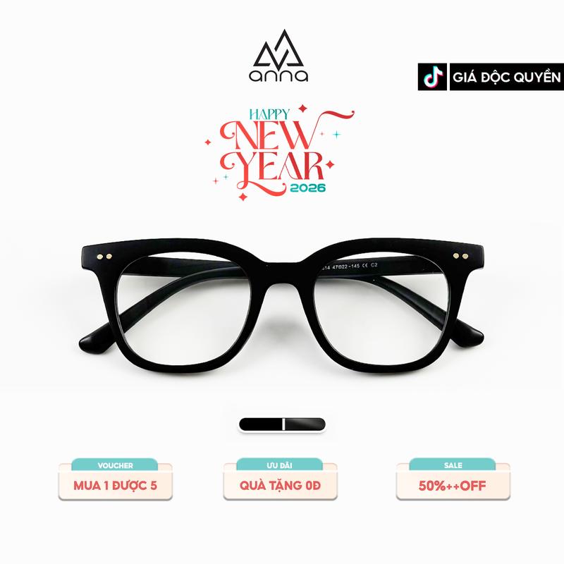 Gọng Kính ANNA Unisex Dáng Chữ Nhật Chất Liệu Nhựa Dẻo Phong Cách Cá Tính 614