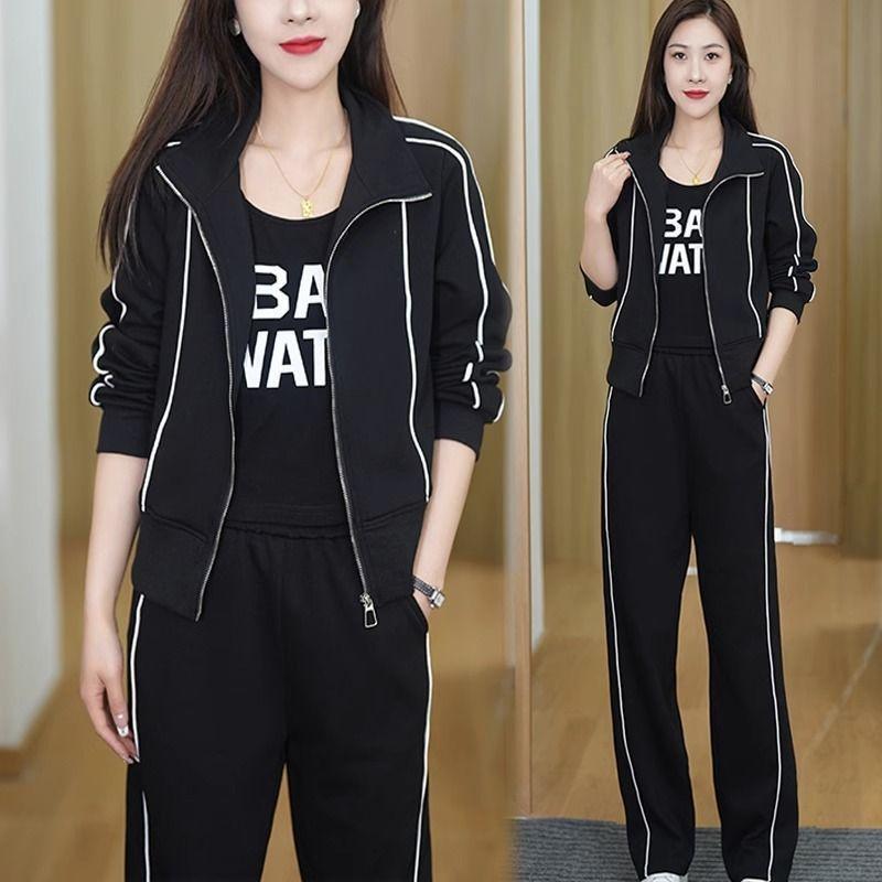 Bộ Đồ Quần Áo Thể Thao Thời Trang, Dành Cho Nữ, Áo Khoác, Quần Dài, Bộ Hai Mảnh polo  tracksuit bộ  thể da cá Women Top Pants 0