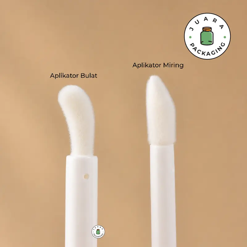 Wadah Lipcare Acrylic 4ml 6ml dengan Tutup Handle & Aplikator Doe Foot – Botol Kosmetik Bulat Miring untuk Lipgloss, Lip Serum, Lipbalm, Liquid Lipstick, Refill Lip Product