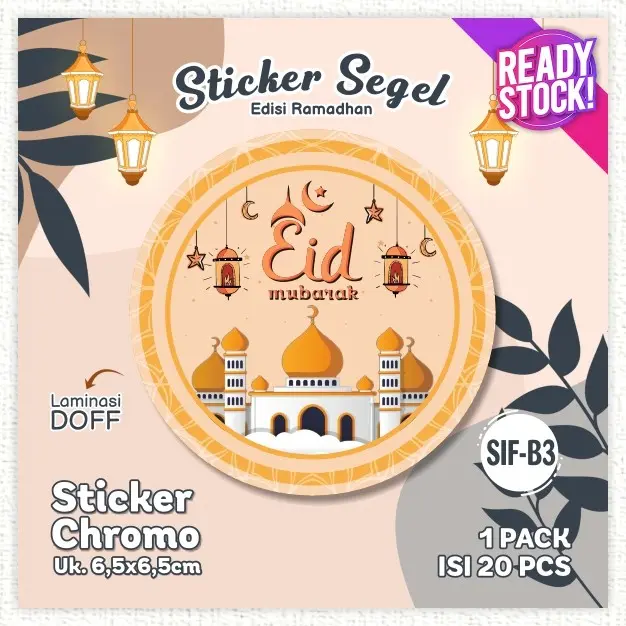 [20pcs] Sticker Bulat Label Cookies Stiker Segel Toples Lable Dus Packaging Kue Kering Ramadhan Idul Fitri Lebaran 5