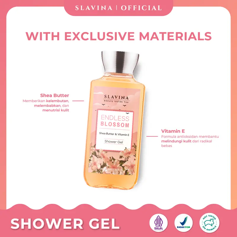 SLAVINA Endless Blossom Shower Gel - Sabun Mandi Nagita Slavina Body Wash 350ml 1