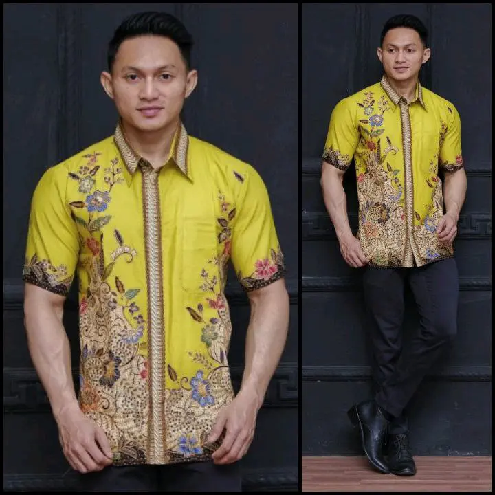 HEM BATIK TRENDY KEMEJA BATIK LENGAN PENDEK MODERN BATIK KATUN PREMIUM KEMEJA BATIK LENGAN PANJANG