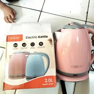 [Suanvinzlie] LUNALIFE Teko listrik LK502 Kapasitas 2L Pemanas Air 3 Warna Elektrik Kettle 500 Watt Daya Rendah