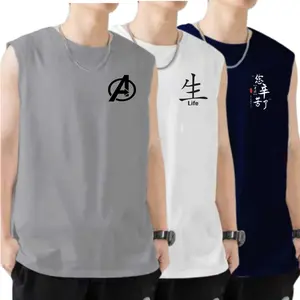 Baju Kaos Singlet Pria / Kaos Tanktop Pria Paketan ISI 3 MOTIF