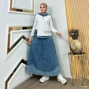 Rebecca One Set Jeans Fashion Muslim Wanita Kekinian