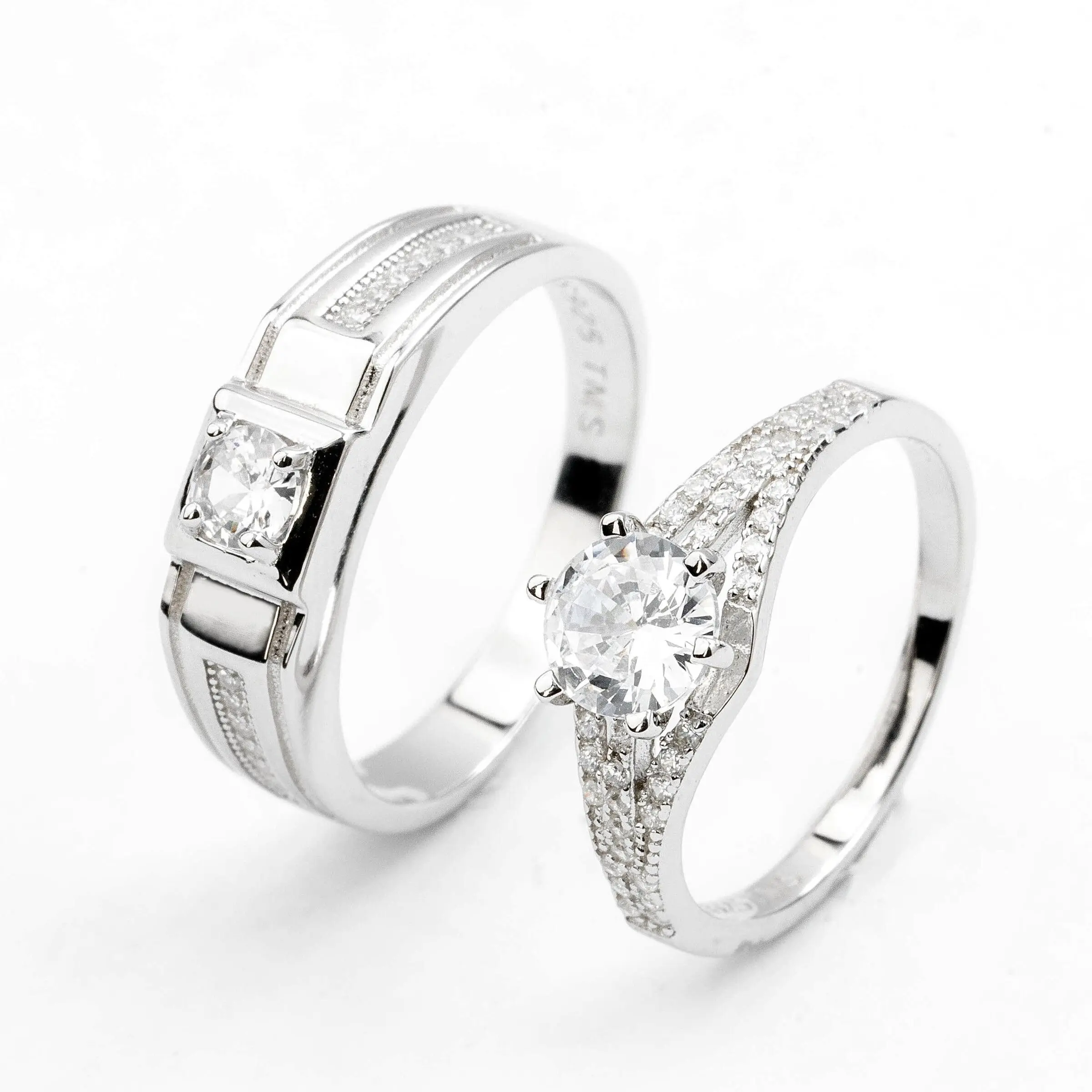 THE MATCHES STORE Silver 925 Original - Couple Set 4 ( Men Ring v2 + Paradigm Ring )