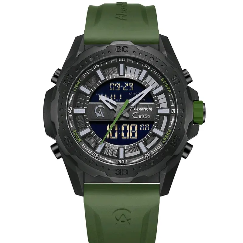 AC 9370 Jam Tangan Pria Alexandre Christie 9370 Rubber Digital Cowok Watches 3