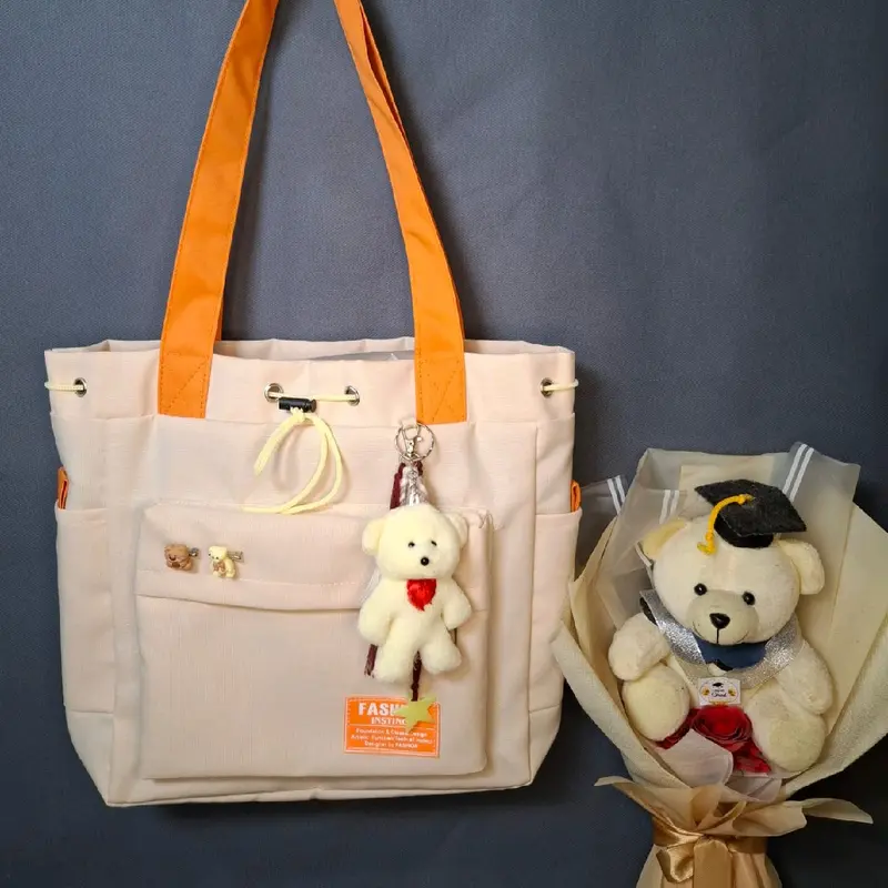 Tas Totebag Wanita Tas Jinjing Bahan canvas Original Totebag Serut Totebag Tas  Selempang kuliah Kerja Terbaru Kekinian 2