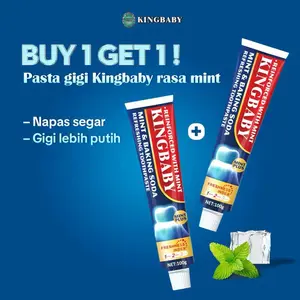 [BUY 1 GET 1] Kingbaby Pasta Gigi Mint - Beli 1 Pasta Gigi Kingbaby Mint Gratis 1 Pasta Gigi Kingbaby - Pasta Gigi Mint - Pasta Gigi Menyegarkan