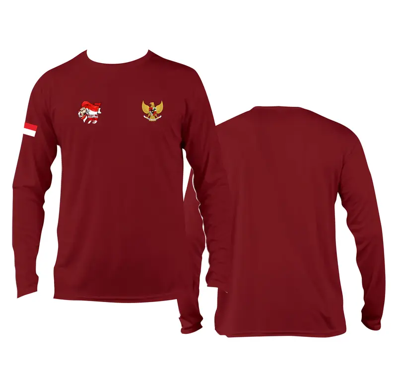 Kaos Lengan Panjang 79 bendera Sablon Katun TC30s Lembut Baju Keren Nyaman Distro Oblong Pria Santai Tebal 3