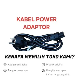 Kabel Power 3 Lubang Cocok Untuk Laptop Lenovo Toshiba Asus Acer Aspir