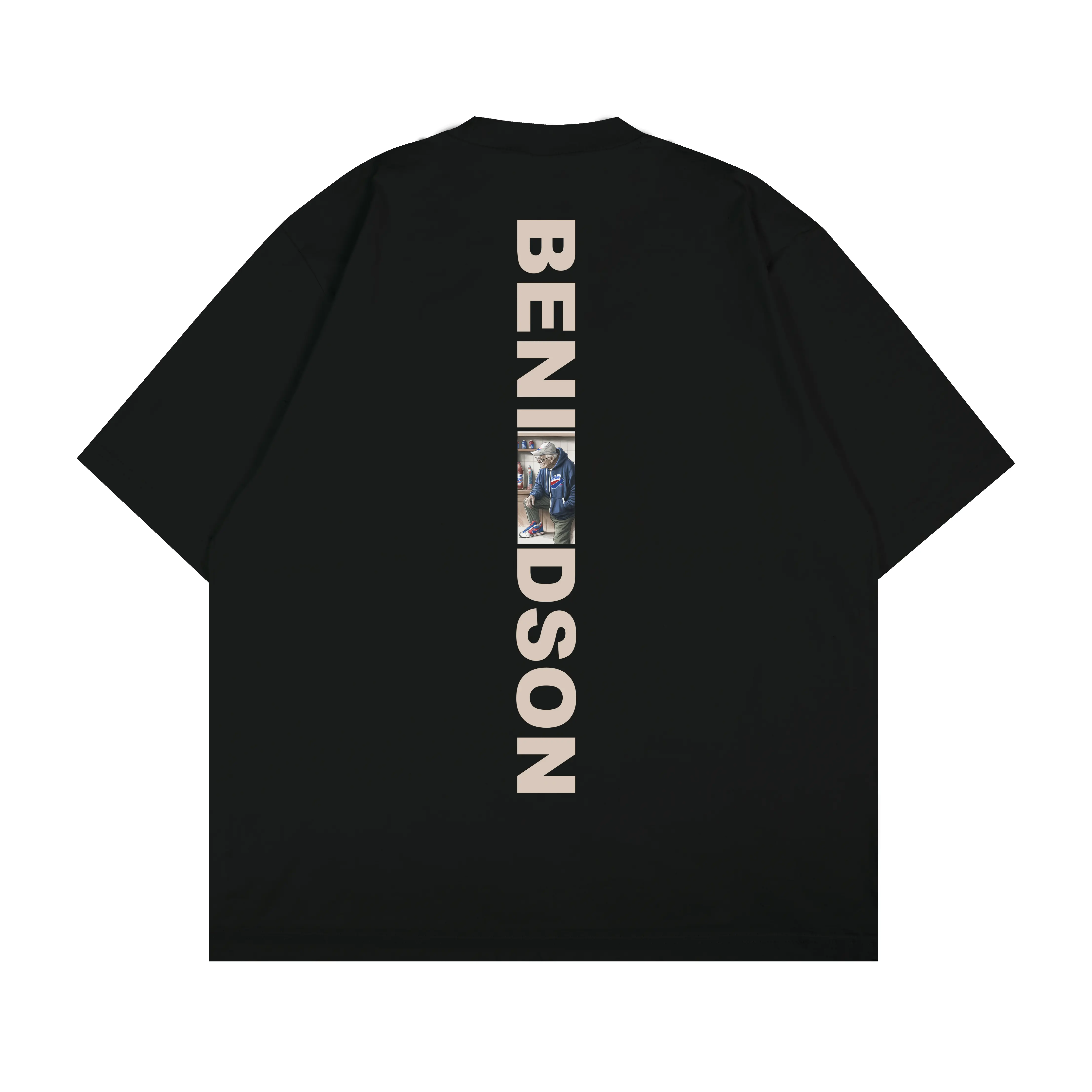BENIDSON Oversized Tshirt Benstylish Hitam Kaos