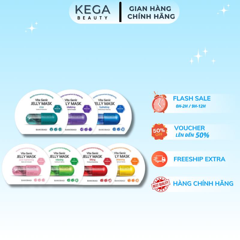 [1 Giá Chỉ Có Trong Live Lan Anh] Hộp 10 Miếng mặt Nạ BANOBAGI Vita Genic Jelly Mask Vitamin Up Premium Hàn Quốc