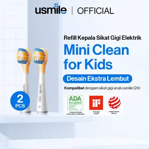 usmile Refill Kepala Sikat Gigi Elektrik Anak 2 Pcs Food Grade Aman & Nyaman untuk Gusi Anak Mini Pro Clean for Kids