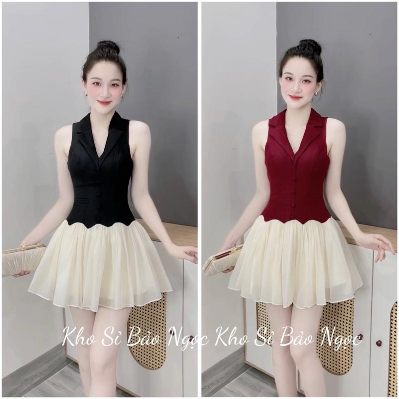 [D08 CÓ BIG SIZE ] Váy Thiết Kế Cổ Vest Kho Sỉ Nguyễn Bảo Ngọc