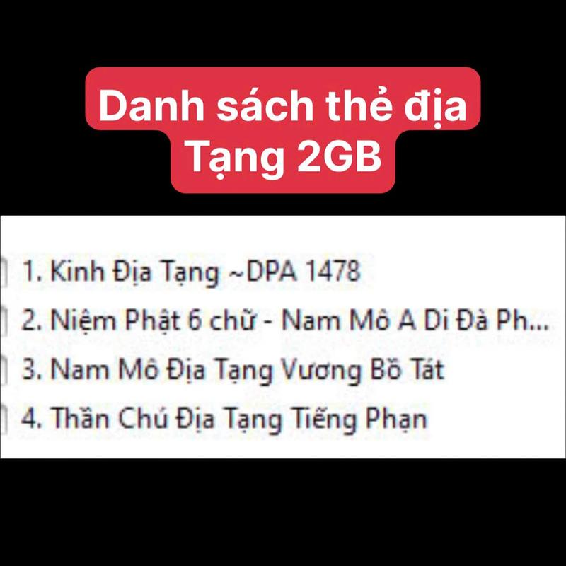 Thẻ Nhớ Micro SD Tải Sẵn Các Bài Tụng Kinh, Giảng Pháp 1