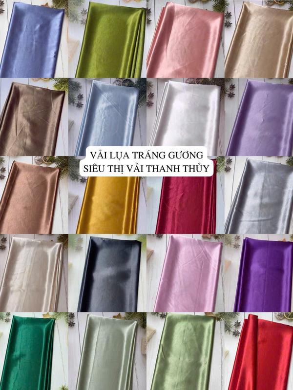 VẢI LỤA TRÁNG GƯƠNG -MAY ÁO DÀI- DÒNG VẢI CAO CẤP