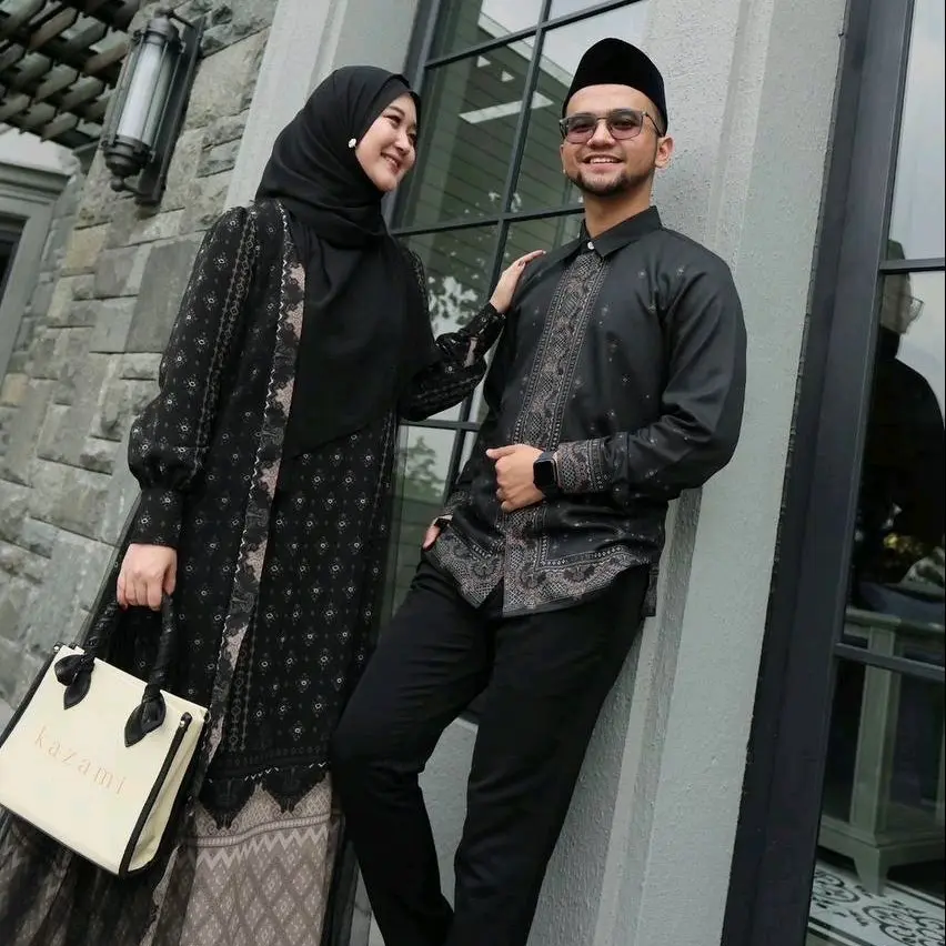 READY STOCK! Terbaru !! FREE BROCH Bahtera cinta sarimbit by kazami store | sarimbit kazami || Gamis Lebaran Syari