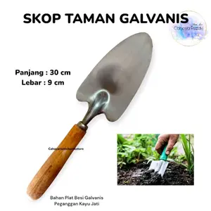 [ Gagang Kuning ] SEKOP TANAMAN PLAT BESI GALVANIS | SKOP Berkebun | Cetok | Catok Tanaman