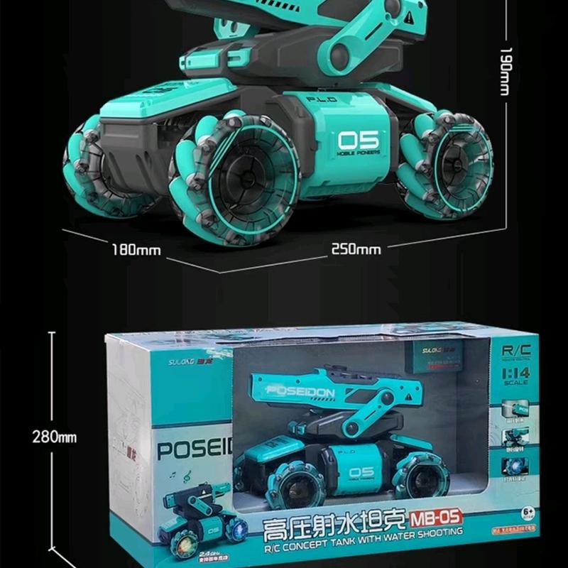 Water Shooting Remote Control Car/Remote Control Tank/Turret/Able To Rotate 360 Degree/Rc Toy/RC Tank 6