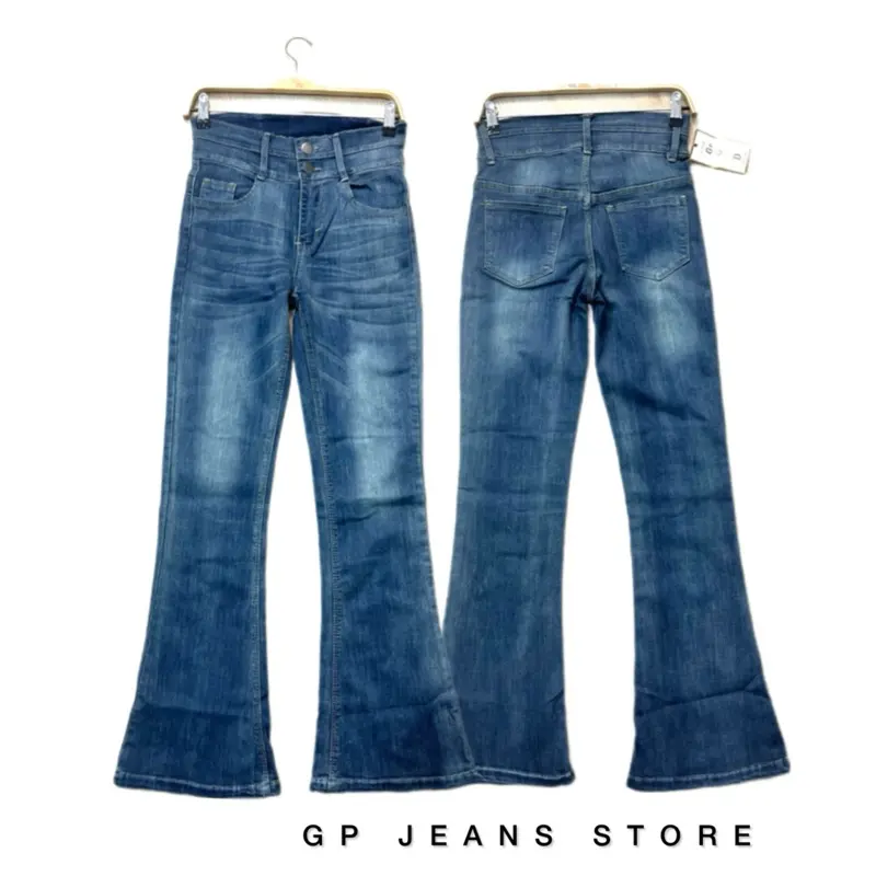 Hw Cutbray Jeans Cyenna Kancing 2 Warna Putih Size 27-34 Wanita Celana Panjang Denim Cewek 4