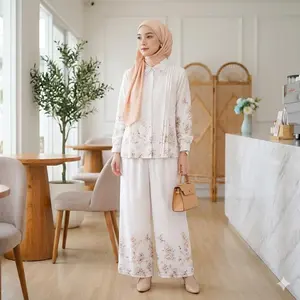 BM - Setelan wanita Advika Lengan Kancing celana panjang - setelan wanita