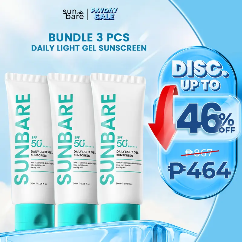 SUNBARE Daily Light Gel Sunscreen SPF 50 PA++++ Cream Sunblock - TikTok ...