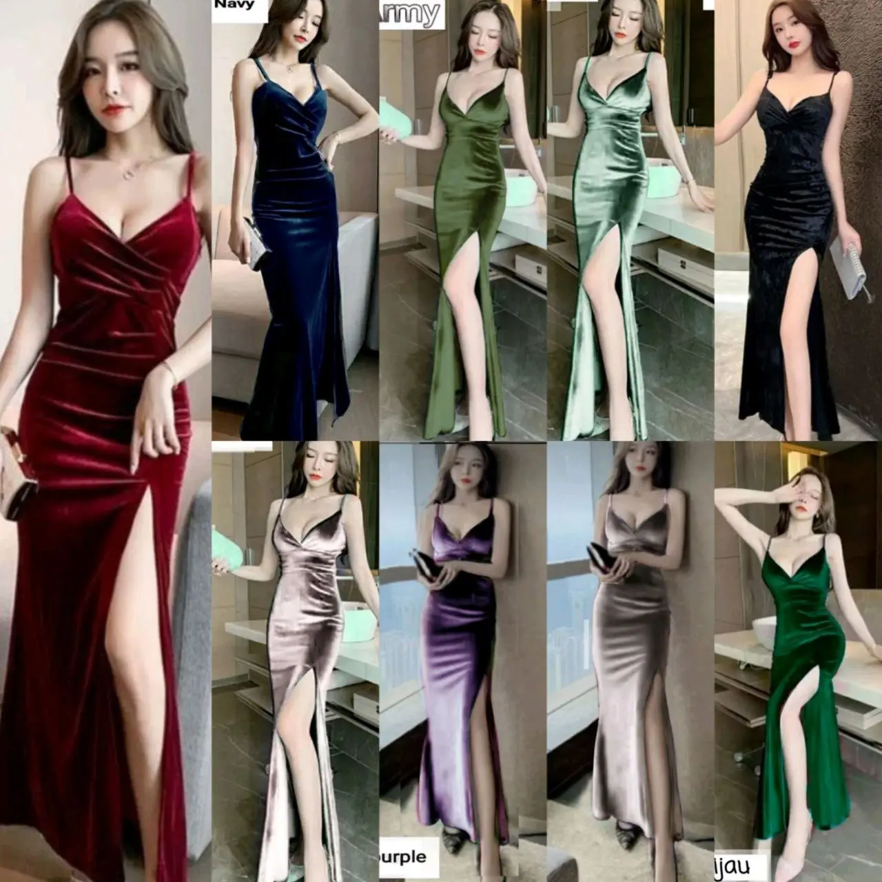 LONG PARTY DRESS BLUDRU SHUZEN SIZE M-XL / MAXI DRESS / DRESS PESTA / ELEGANT DRESS / DRESS KONDANGAN SEXY / PAKAIAN WANITA KOREA STYLE / SERAGAM NIKAHAN / EVENING DRESS / GAUN MALAM BEST SELLER KOREAN OUTFIT / SEKSI DRESS / BODYCON DRESS