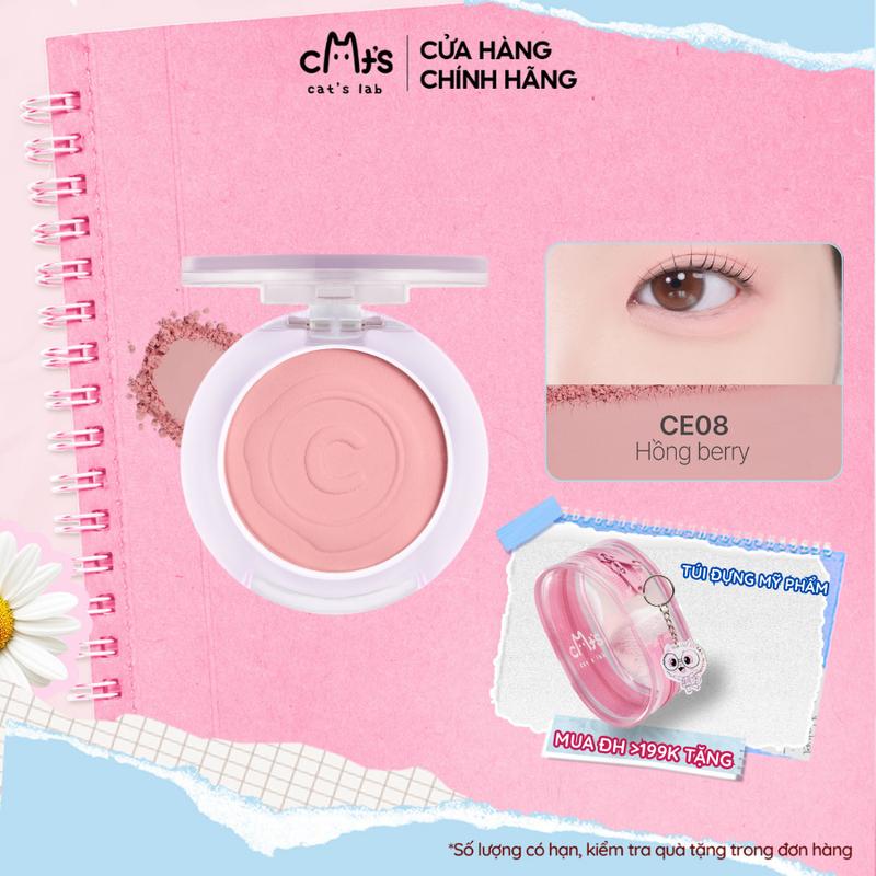 Phấn Mắt Đơn Cat's Lab Eye Stamp Shadow 5in1 Lì Mịn Ánh Nhũ Tự Nhiên Bền Màu Không Trôi 2,2g