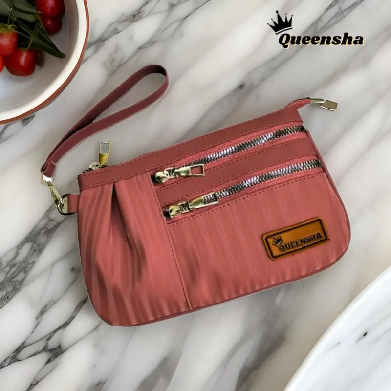 Clara Pouch Dompet 3 Ruang Wanita Tas Tangan Handphone By Queensha 1