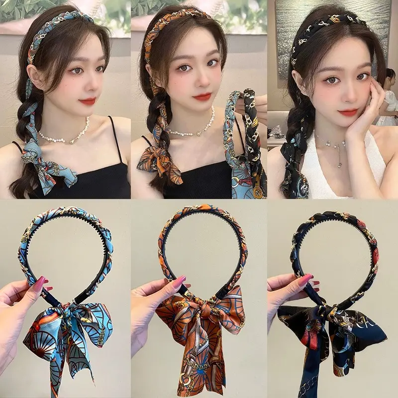Băng Đô Tóc Bện, Dây Đeo Nổi, Băng Đô Buộc Tóc Nữ Tích Hợp, Băng Đô Kẹp Tóc, Dành Cho Nữ, Bộ Sưu Tập Mùa Hè Mới Phụ Kiện kẹp tóc xinh cho nữ Bàn Tay Hẹn hò bên chụp ảnh，quà tặng bạn gái tinh tế,headbands