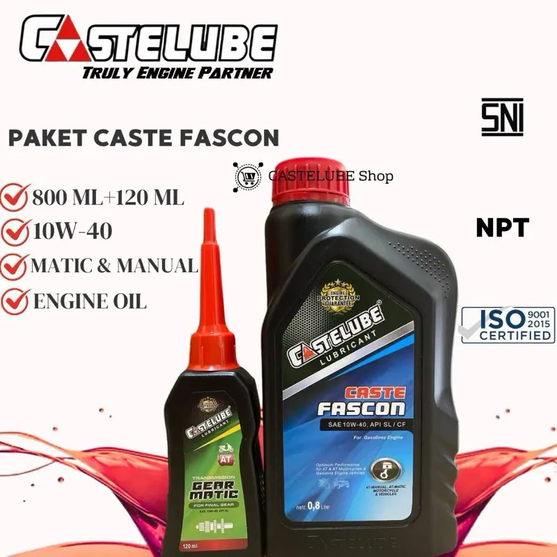 Castelube Fascon Paket Matic 10W-40 (800ml & Gear Matic 120ml)