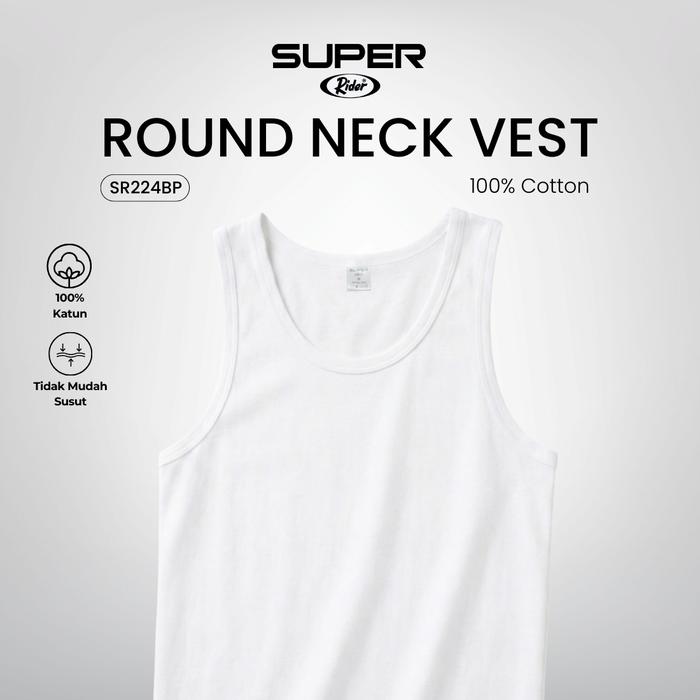 Gambar Super Rider Vest - Singlet Pria SR224BP Warna Putih isi 1 Pcs - S dari Rider_Underwear Kota Administrasi Jakarta Barat Tokopedia
