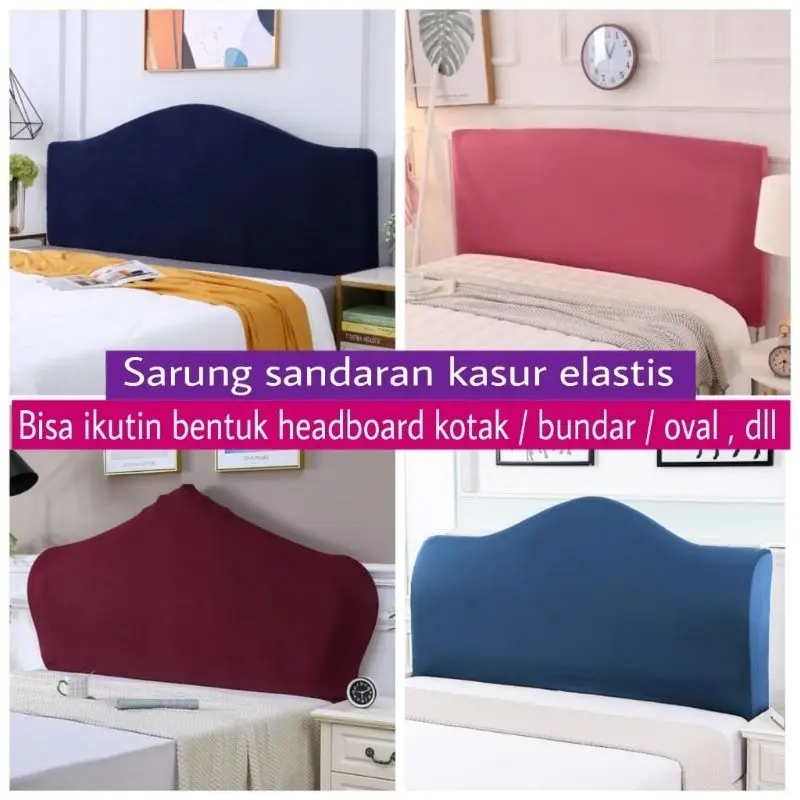 Cover headboard size: 90/100   120   160   180   200 cm / Sarung pelindung sandaran tempat tidur elastis