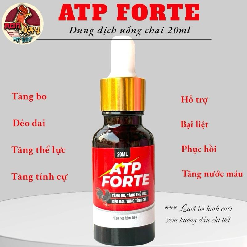  1 chai ATP FORTE  dung dịch uống chai 20ml  Giúp gà Tăng bo dẻo dai tăng thể lực tăng tính cự cho gà đá gà tre gà chọi. thuốc  nuôi  gà  tăng  bo 