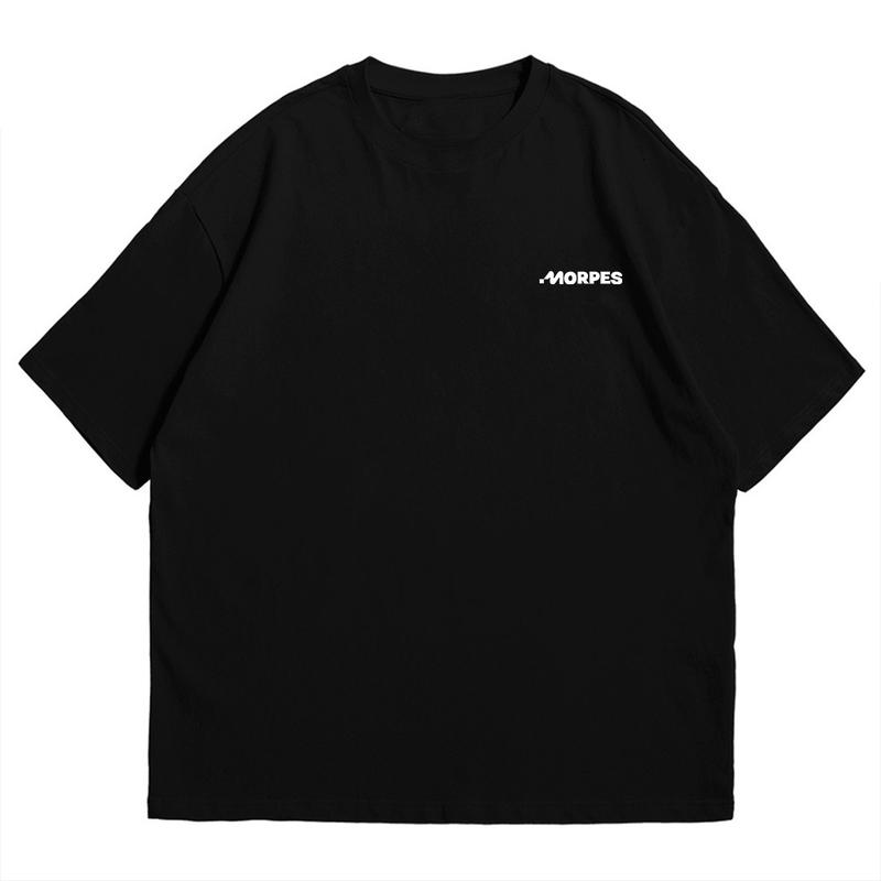 Morpes Oversize Kaos Sekata Black Katun 24s Pria Wanita 0