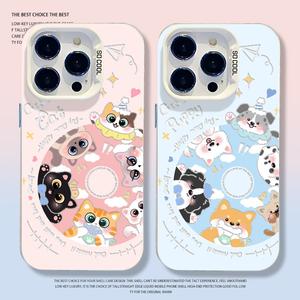 เคสโทรศัพท์มือถือสีเงินสีสันสดใส สำหรับ iPhone15 promax 16 14plus 13pro 12 11 X XR XSMax 7/8p เคสโทรศัพท์กันกระแทก ลายช้างน่ารักสีสันสดใส